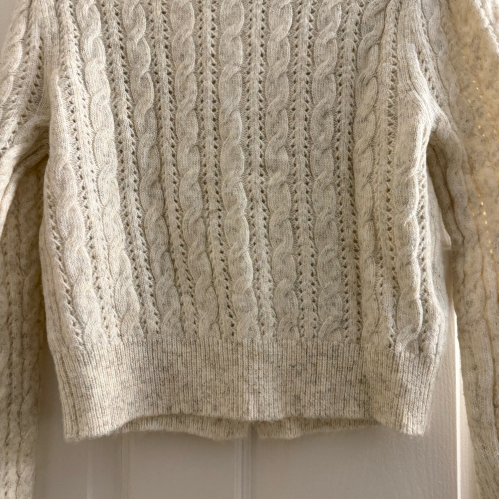 NWT Mango Knit Braided Cardigan with Lace Details - Picture 6 of 10